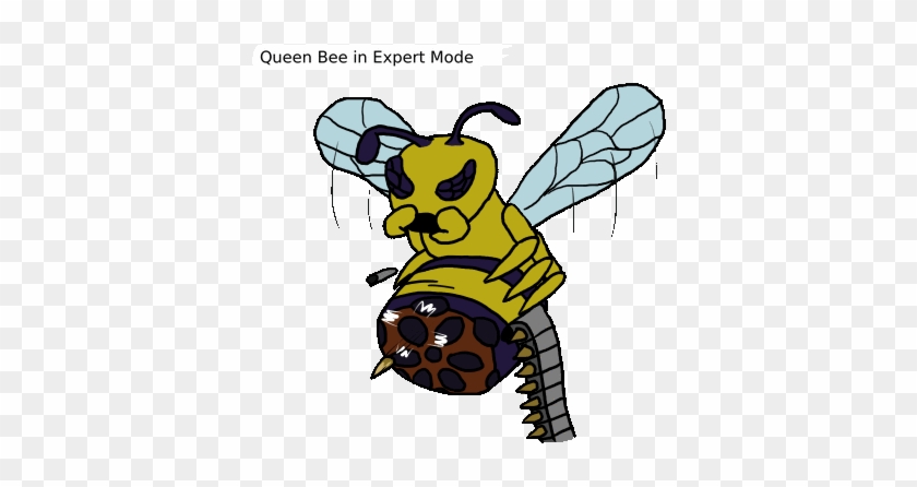 Crossovercomicmark2 17 1 Queen Bee In Expert Mode By - Queen Bee Gif Terraria #950135