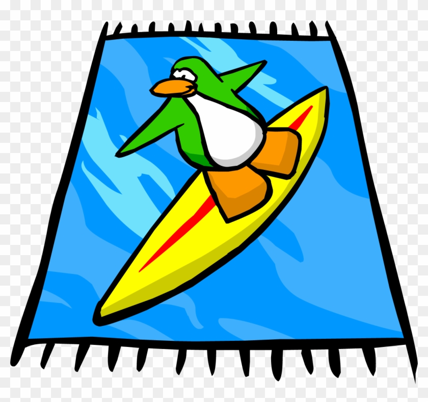 Surf Beach Towel Sprite 006 - Clip Art #950165