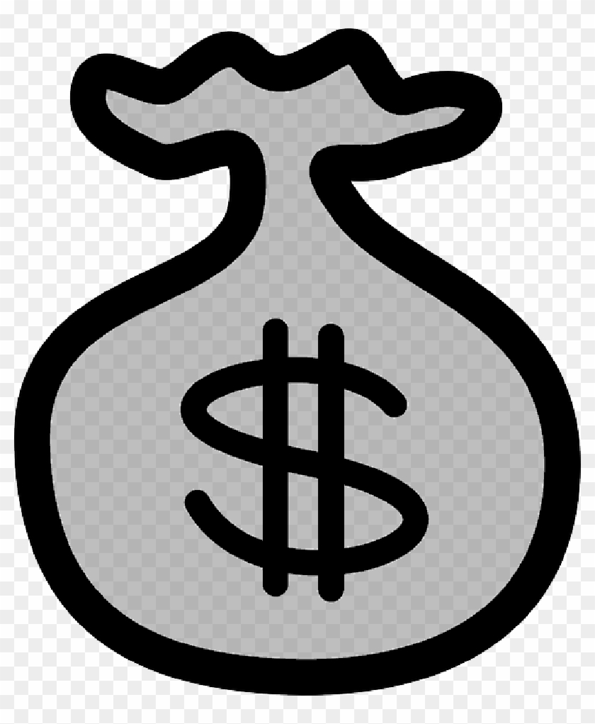 Icon, Cartoon, Money, Bags, Gold, Dollar, Bag, Sack - Us Dollars Funny Money Bag Comics #950200