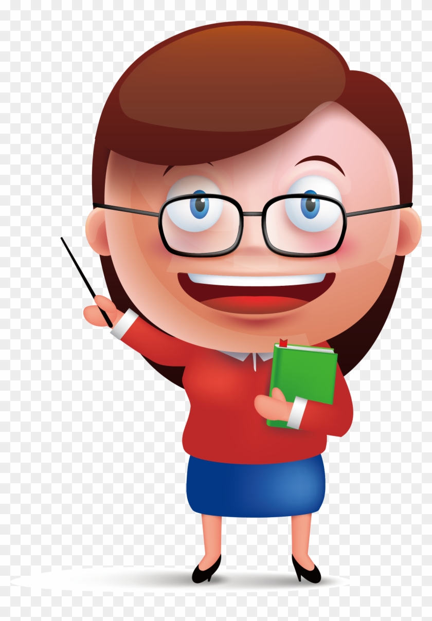 Student Teacher Cartoon Illustration - Teacher Cartoon Png #950243