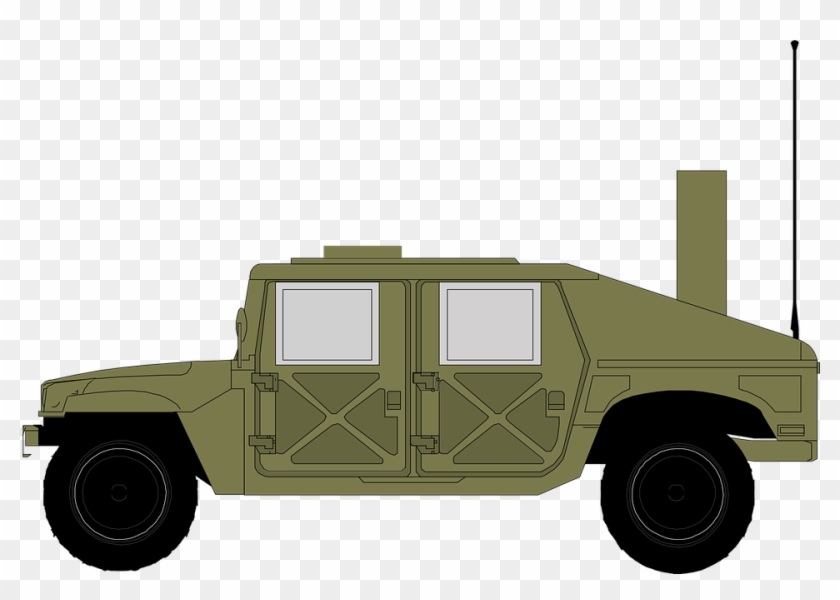 Jeep Car Hummer Free Vector Graphic On Pixabay - Army Hummer Clipart #950318