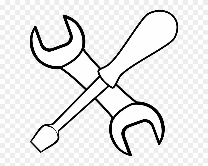 Construction Tools Clipart Black And White - Line Art #950495
