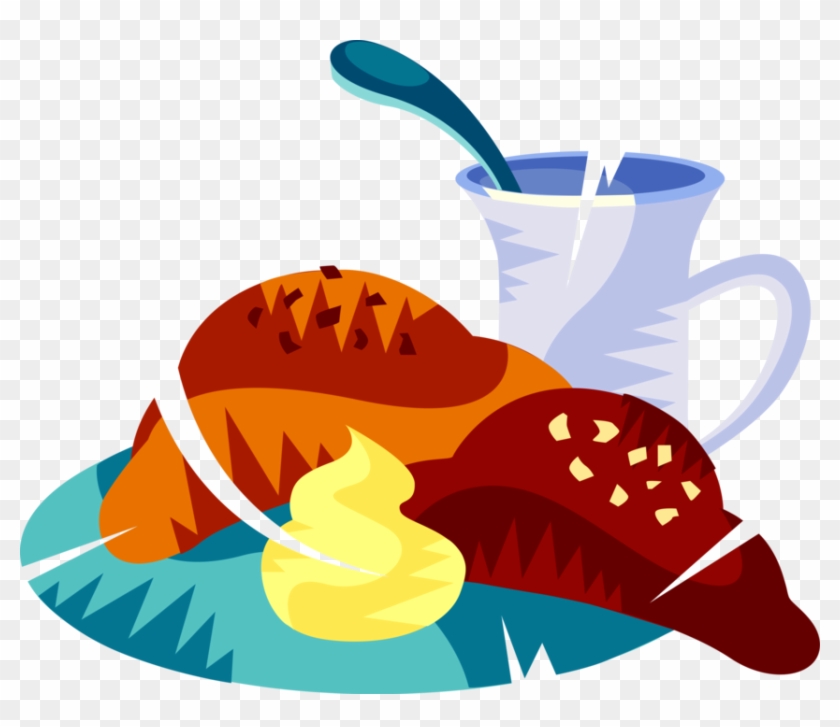 French Breakfast Royalty Free Vector Clip Art Illustration - Breakfast Clipart Png #950581