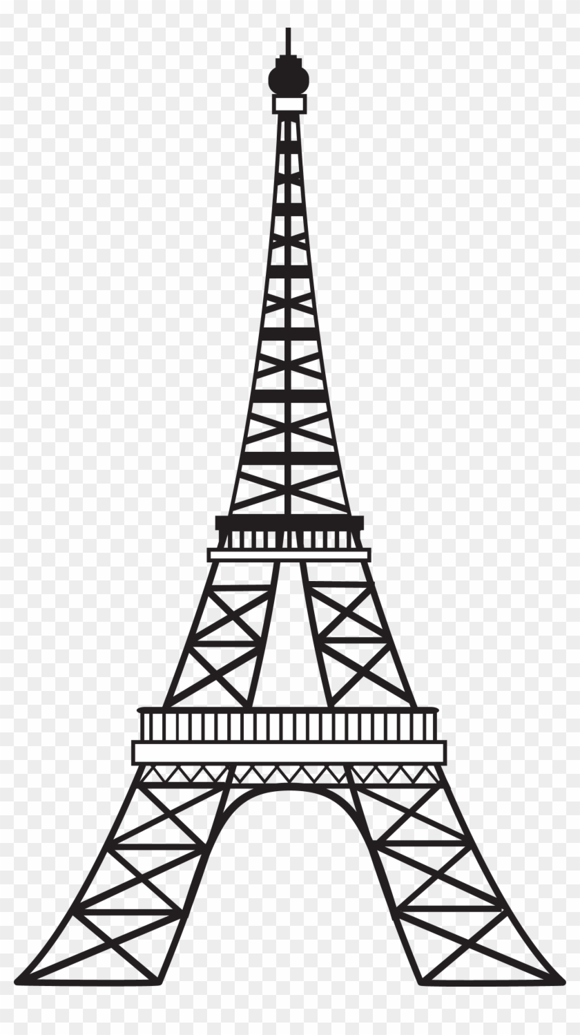 Eiffel Tower Drawing Free Clip Art On - Eiffel Tower Line Drawing #950598