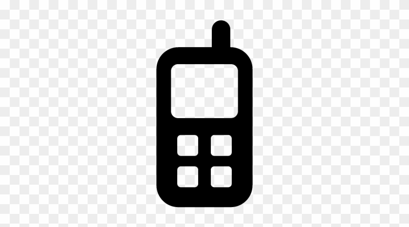 Old Mobile Phone Vector - Icono Celular Negro Png #950619
