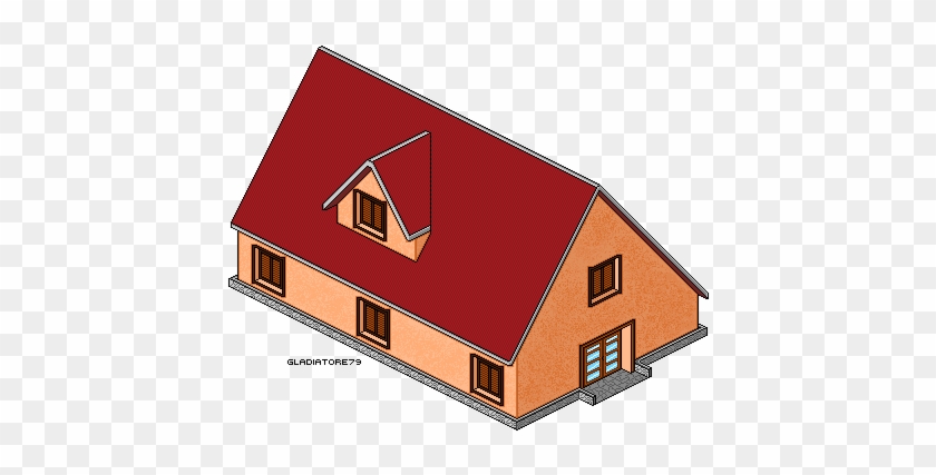 Isometric House 1 By Gladiatore79 - Isometric House Pixel #950621