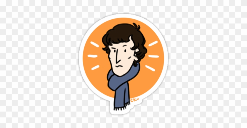 “spotlight On Sherlock” Stickers By Cristina K - Cartoon #950672