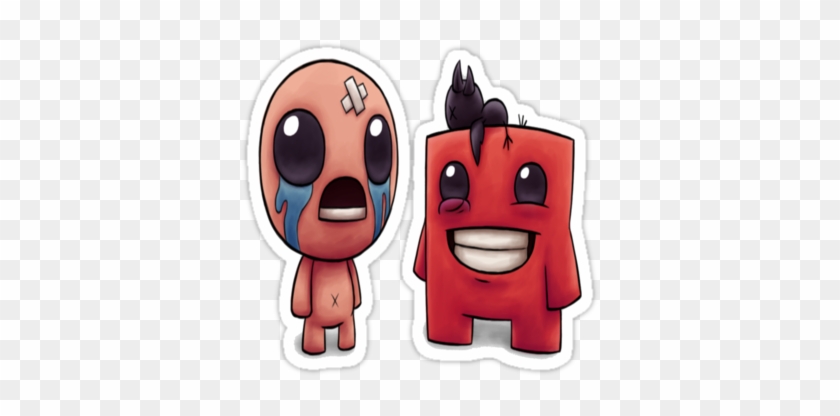 Isaac And Super Meat Boy By Franker - Cartoon #950764