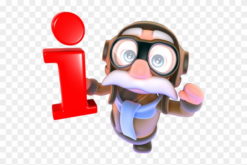 3d Funny Cartoon Pilot Airman Character Holding An - Aircraft Pilot #950801