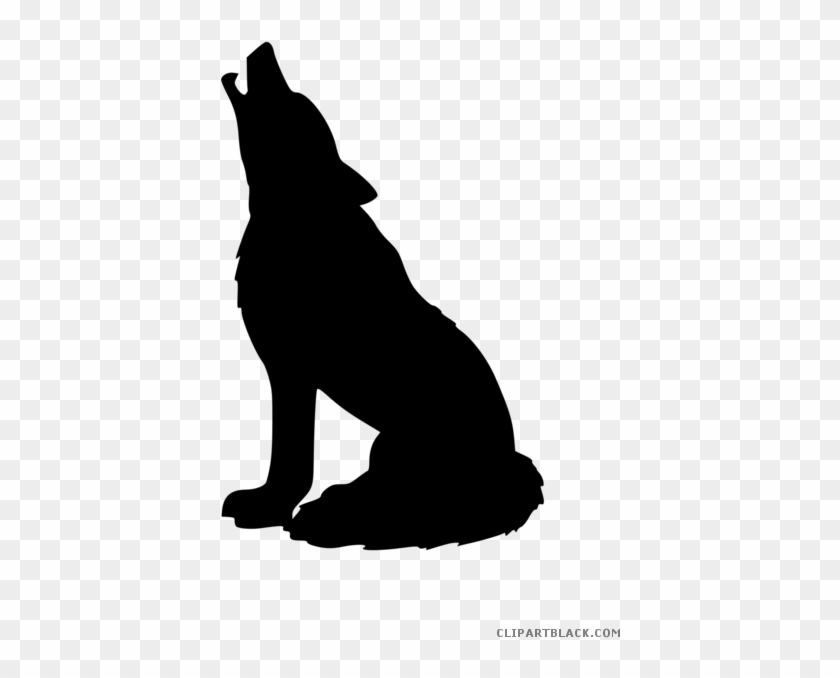 Wolf Silhouette Animal Free Black White Clipart Images - Blue Wolf Silhouette #950906