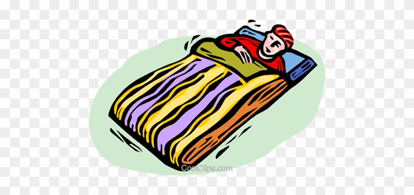 Person In A Sleeping Bag Royalty Free Vector Clip Art - Sleeping Bag #950999