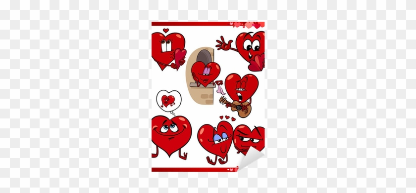 Valentine Cartoon Illustration Love Set Sticker • Pixers® - Valentines Day Images Cartoon #951091