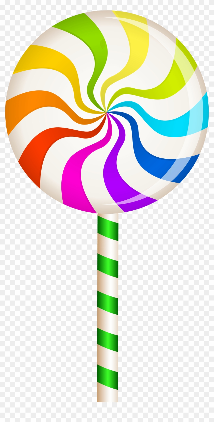 Multicolor Swirl Lollipop Png Clip Art Image - Lollipop Clipart #951169