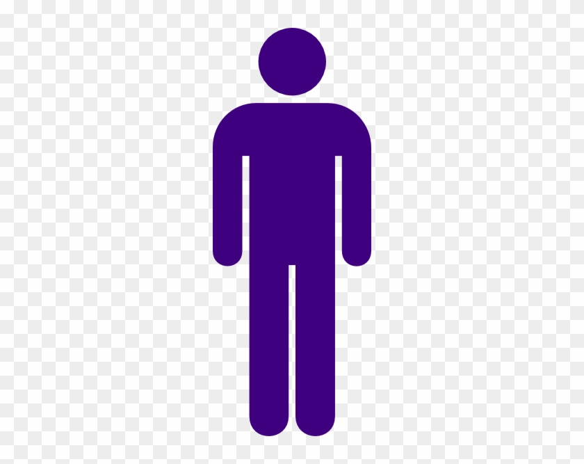 This Free Clip Arts Design Of Purple Male Toilet Sign - Blue Boys Bathroom Sign #951279