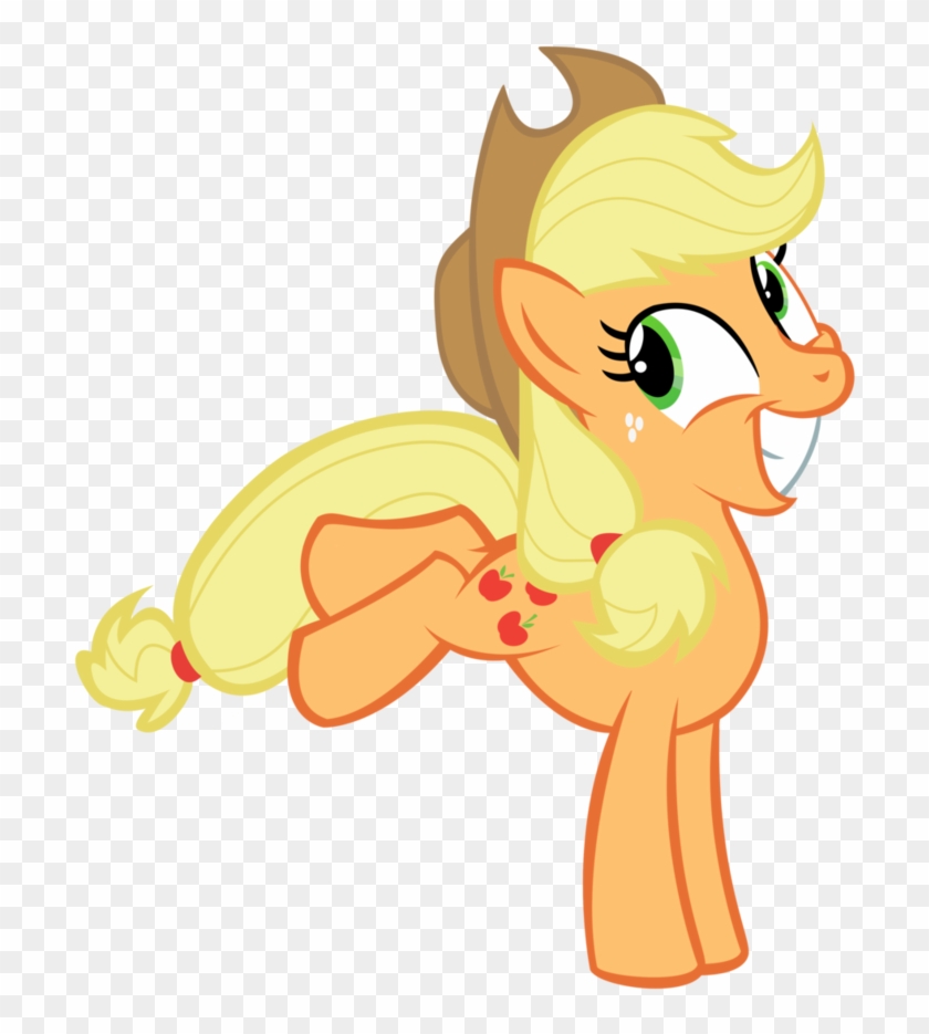 Applejack Pony Cartoon Yellow Mammal Vertebrate Nose - Cartoon #951307