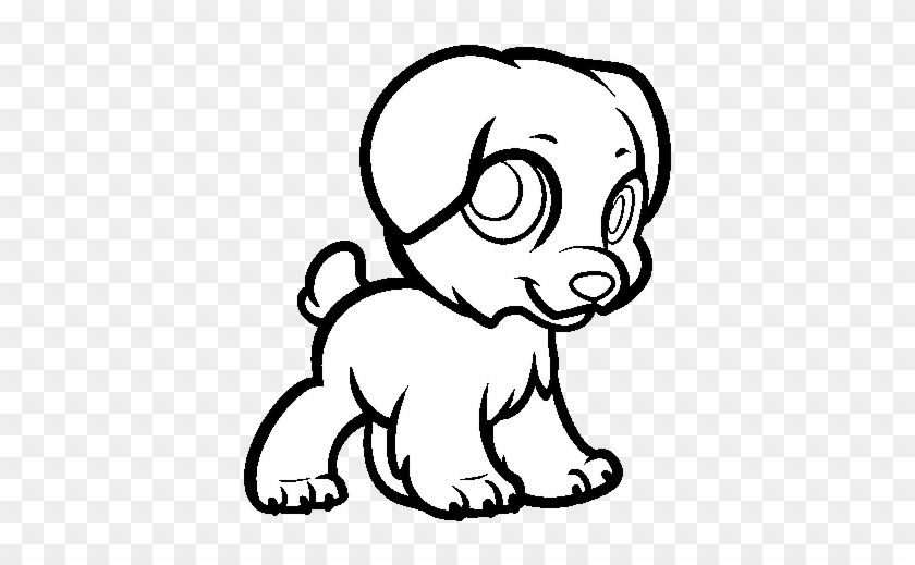 Dibujo De Cachorro Feliz Para Colorear - Cucciolo Di Cane Disegno #951366