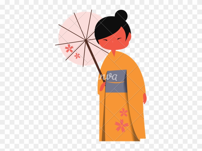 Drawing Japanese Woman Traditional Dress - Drawing #951367