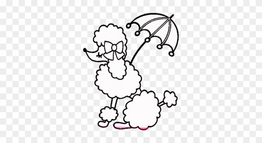 Encantador Página Para Colorear Perro Imprimible Imágenes - Cute Poodle Drawing #951383