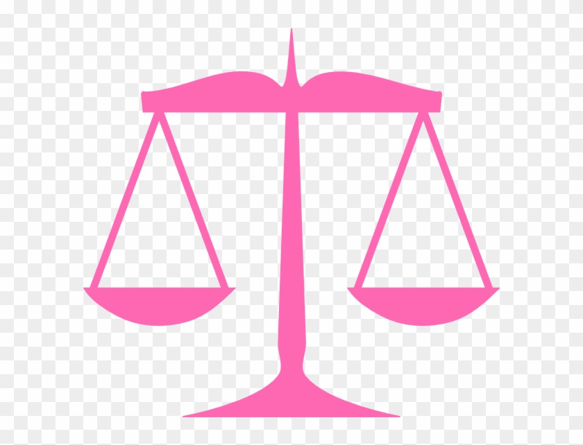 Hot Pink Scale Clip Art At Clker - Scales Of Justice Clip Art #951510