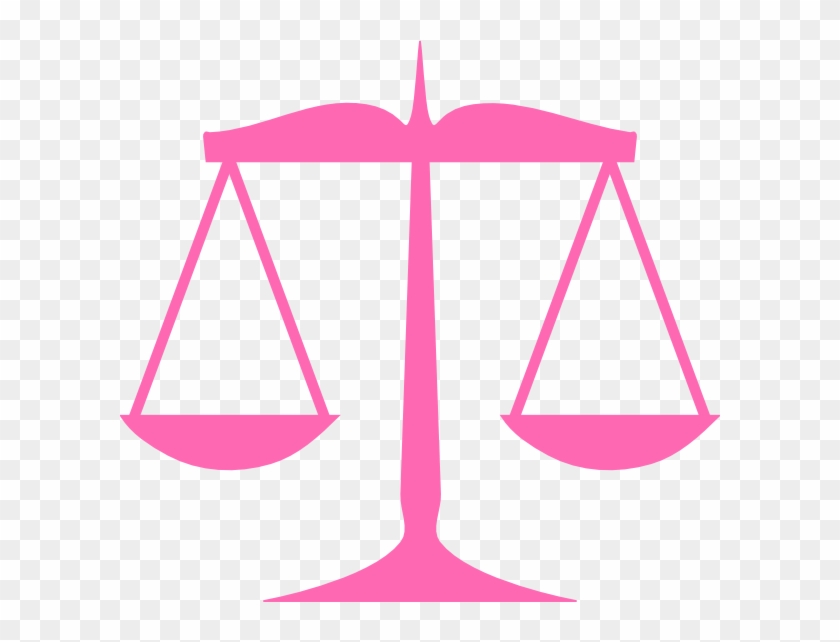 Hot Pink Scale Clip Art At Clker - Scales Of Justice Clip Art #951510
