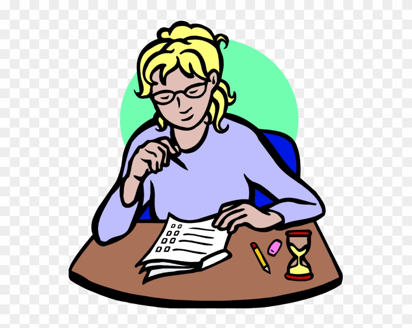 Exam Writing Clip Art - Taking A Test Png #169736