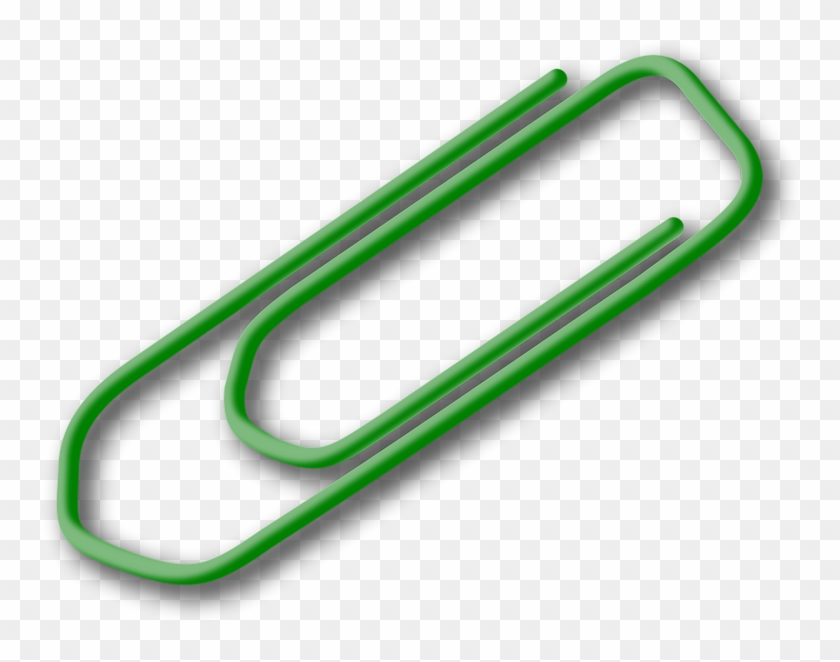 Paper Clip Free Stock Photo Illustration Of A Paper - Green Paper Clip Png #169792