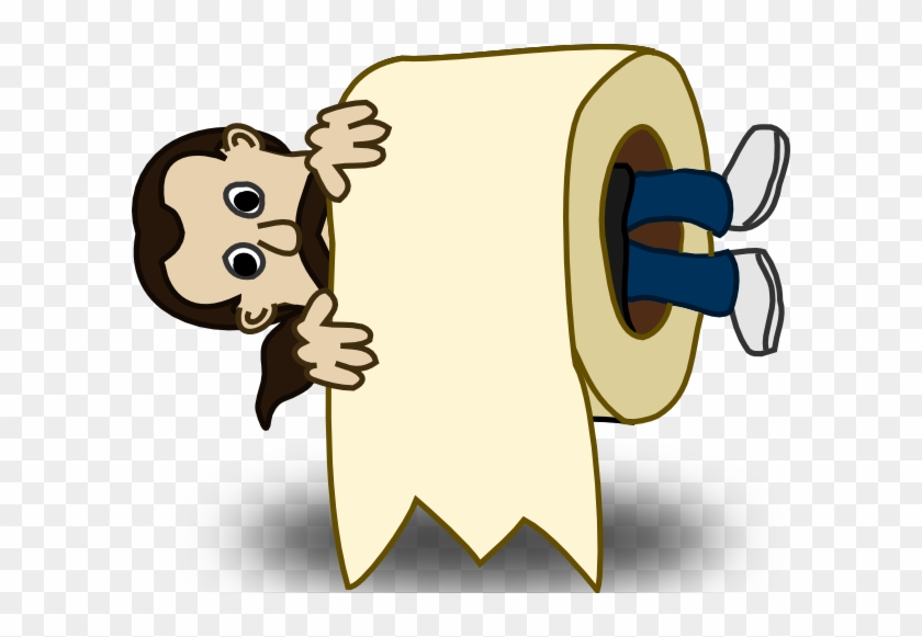 Free Vector Man Toilet Paper Roll Clip Art - Free Vector Man Toilet Paper Roll Clip Art #169815