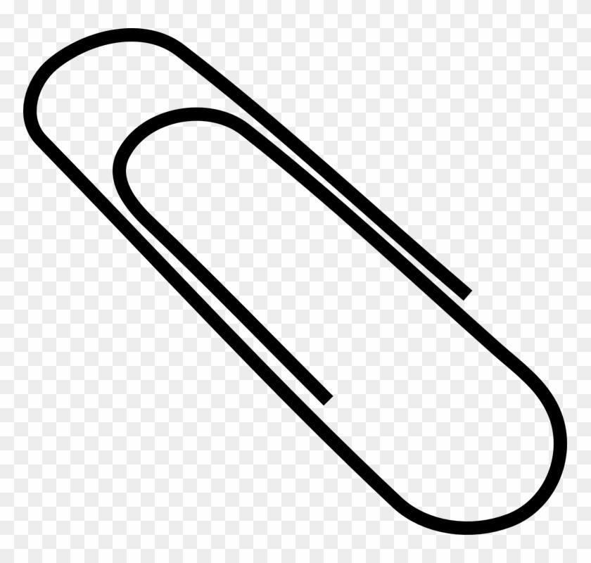 Paper Clips Clip Art - Clip Clipart Black And White #169951