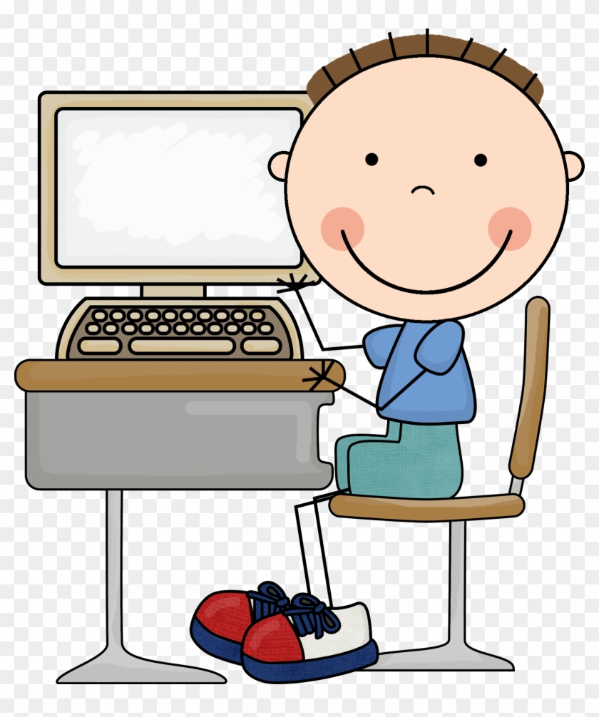 Computer Class Clipart For Kids - Work On Computer Daily 5 #170000