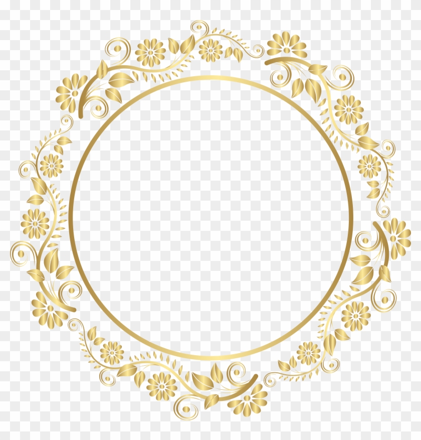 Round Gold Border Frame Deco Png Clip Art - Round Gold Border Frame Deco Png Clip Art #170097