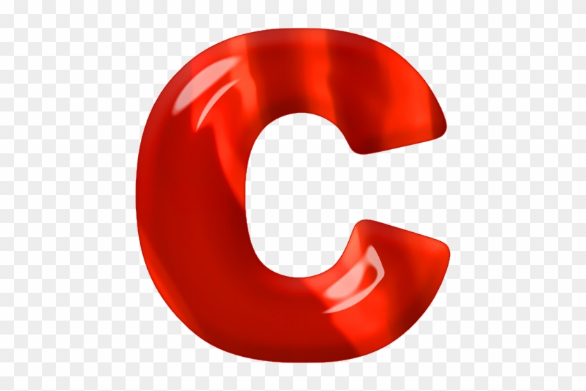 Red Glass Letter C - Letter C In Red #170151