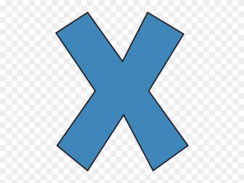Blue Alphabet Letter X Clip Art - Letter X Clipart #170161