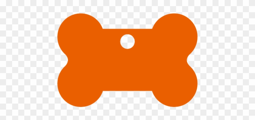 Orange Bone Shaped Pet Tag - Nameplate #170272