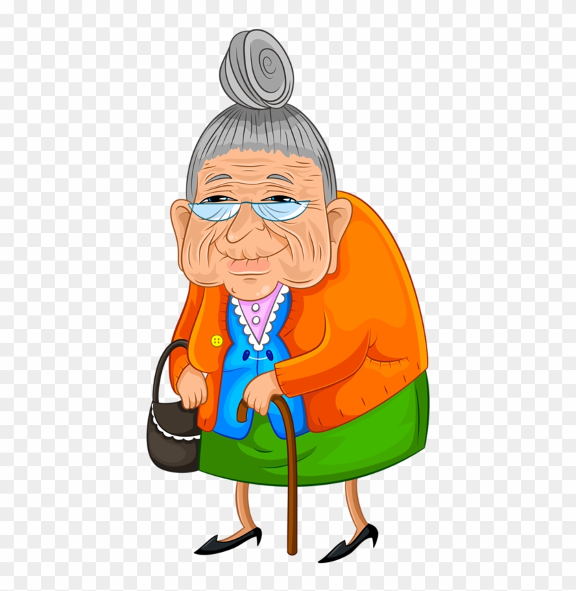 Old Lady Cartoon Clipart - Old Woman Cartoon - Free Transparent PNG Clipart  Images Download