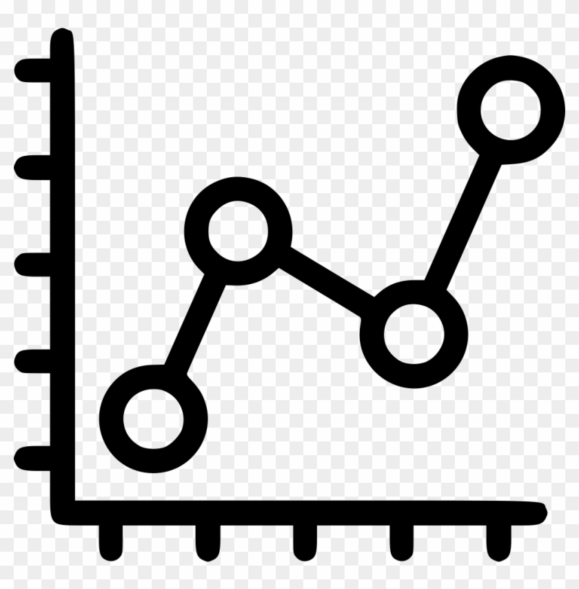 Graph Dot Line Sale Report Comments - Graph Icon Outline #170475