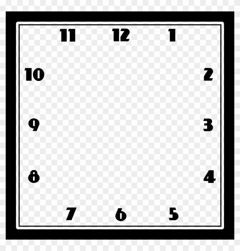 Square - Square Clock Without Hands #170483