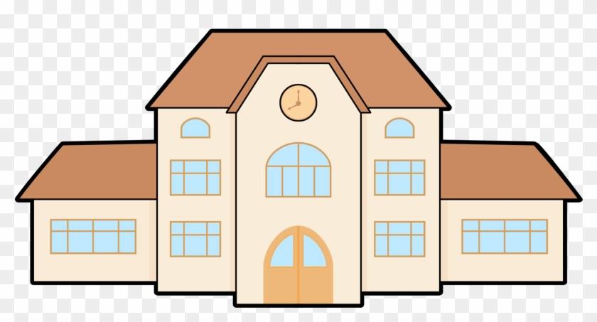 You Can Use This Clip Art Of A Village Farm On Whatever - Cartoon College Building #170504