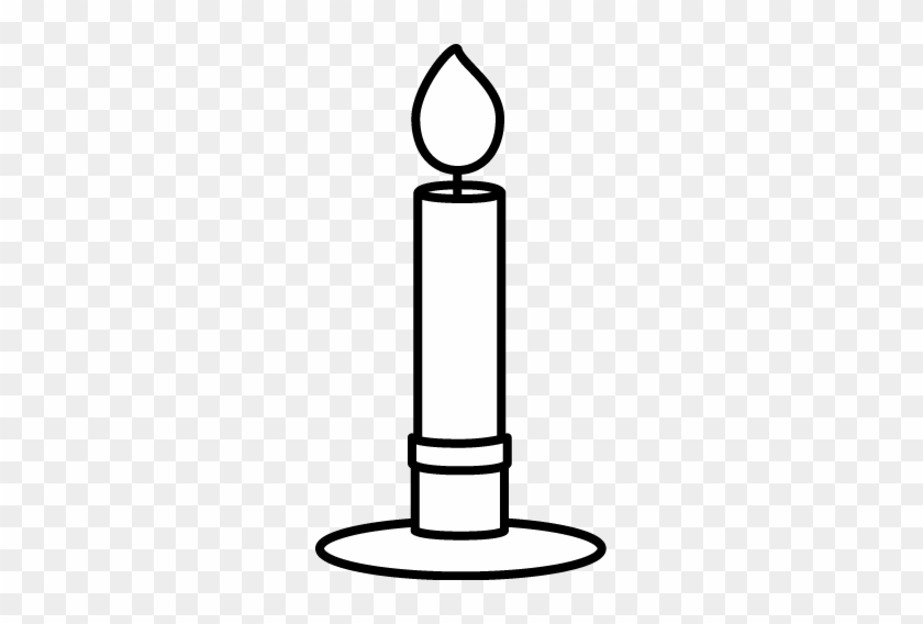 Holder Cliparts - Clipart Black And White Candle #170528