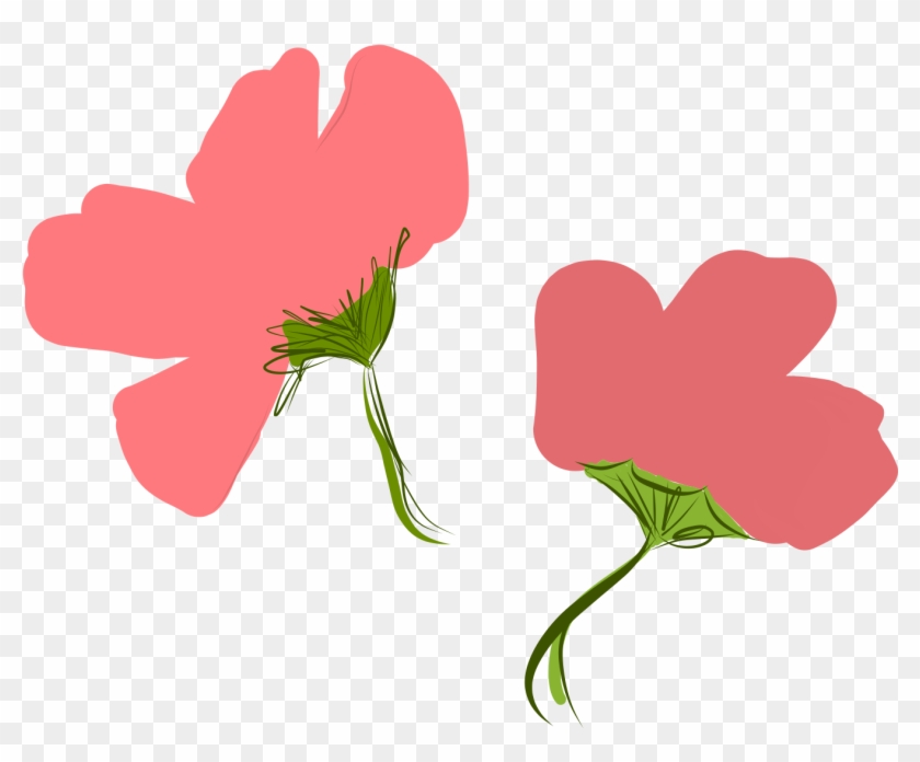 Image Of Pink Hand Drawn Fictional Flowers That Somewhat - Drawing #170649