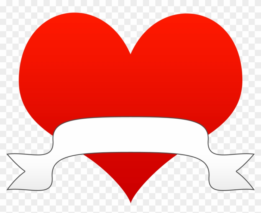 Heart Clipart - Heart With Ribbon Clipart #170682