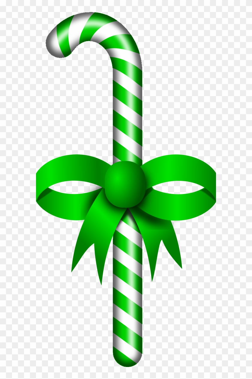 Candy Stick Red Ribbon - Candy Cane Clip Art #170683