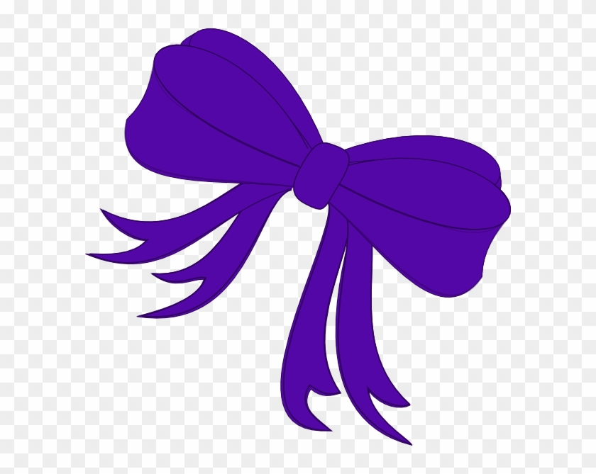 Teal Ribbon Bow Clipart - Purple Ribbon Png Transparent #170690