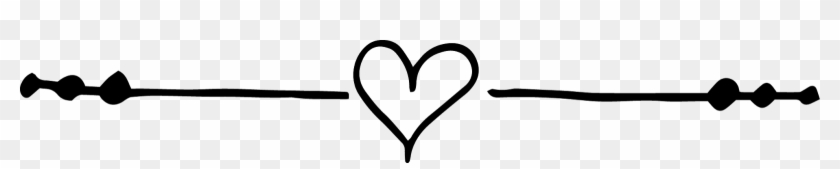 Divider Line - Decorative Line With Heart #170726