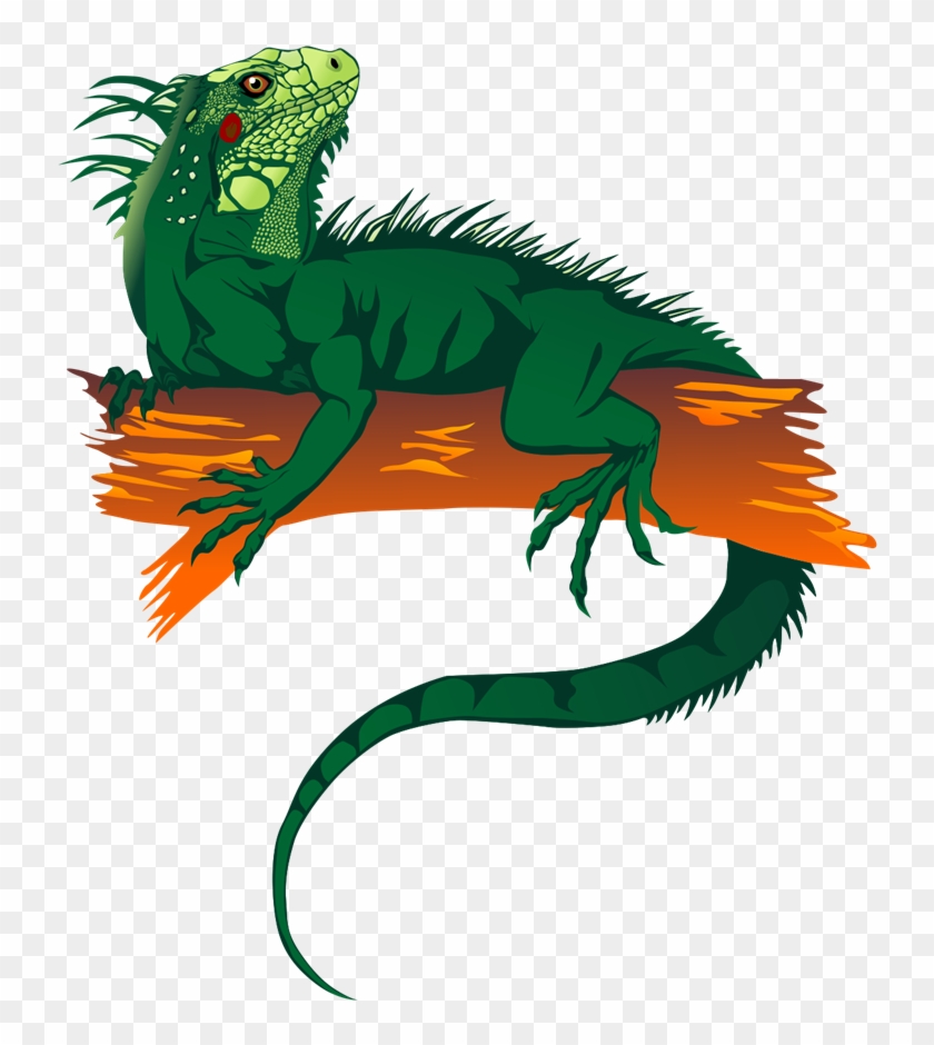 Free To Use &, Public Domain Reptile Clip Art - Gambar Kartun Iguana #170886