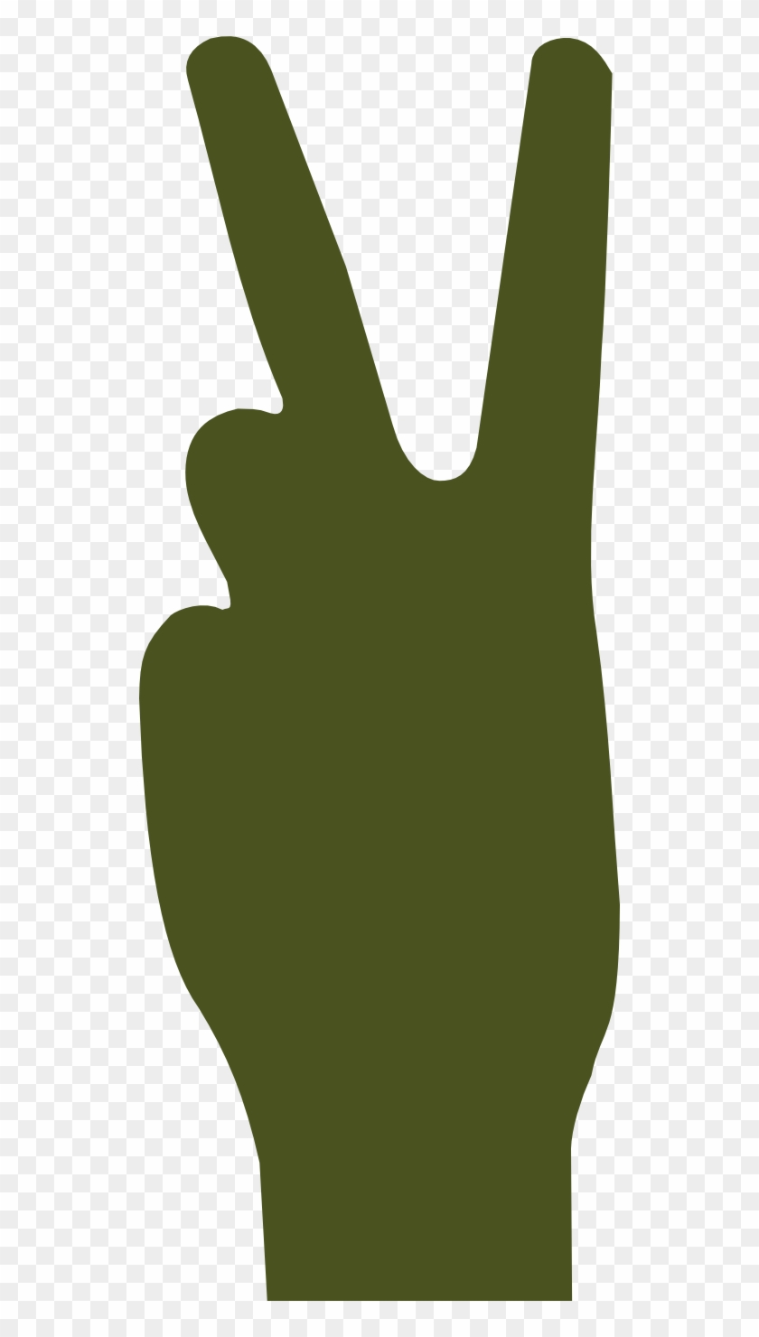 Army Green V Sign Peace Svg Scalable Vector Graphics - Scalable Vector Graphics #170896