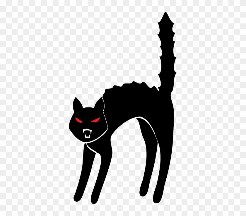Halloween Black And White Halloween Cat Clipart Black - Clip Art Black Cat #171161