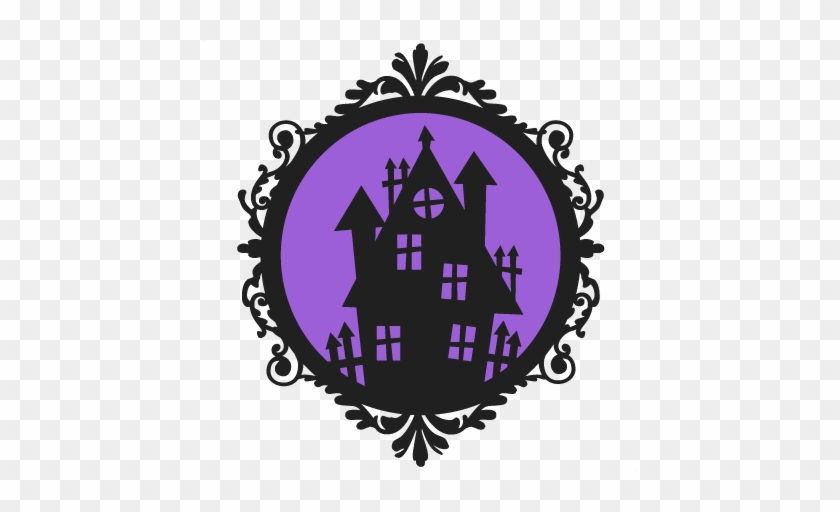 Haunted House Frame Svg Scrapbook Cut File Cute Clipart - Silhouette #171210