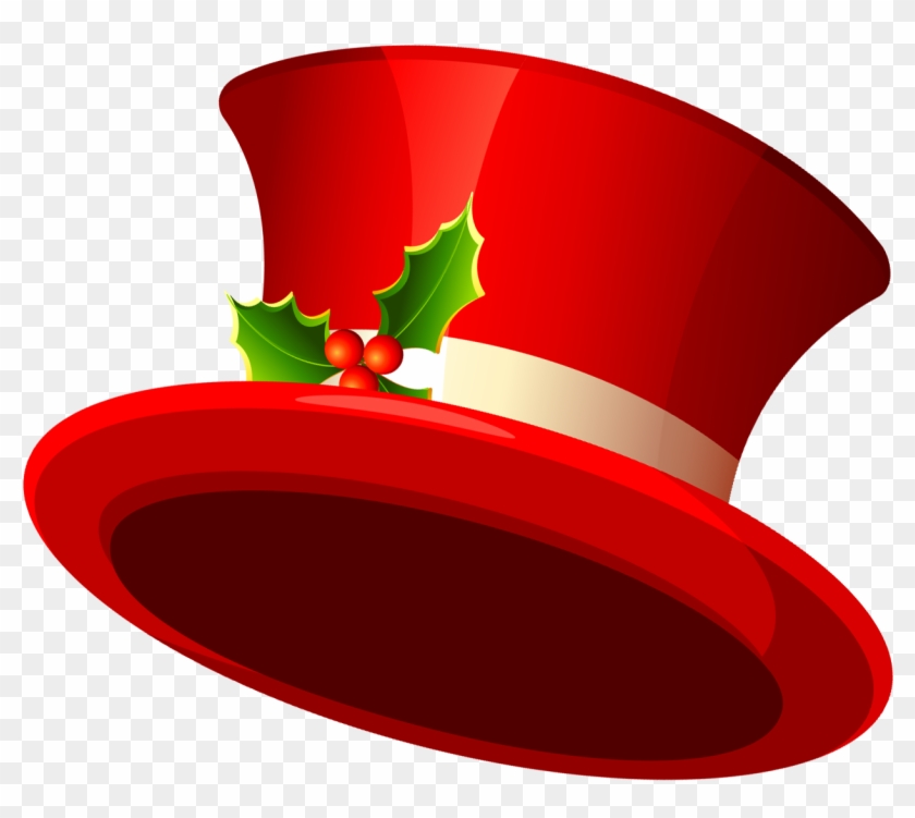 Christmas Clipart Hats - Christmas Top Hat Transparent #171254