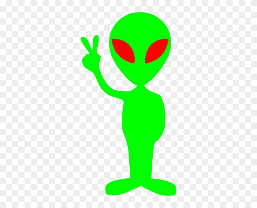 Alien Holding Up Peace Sign #171285