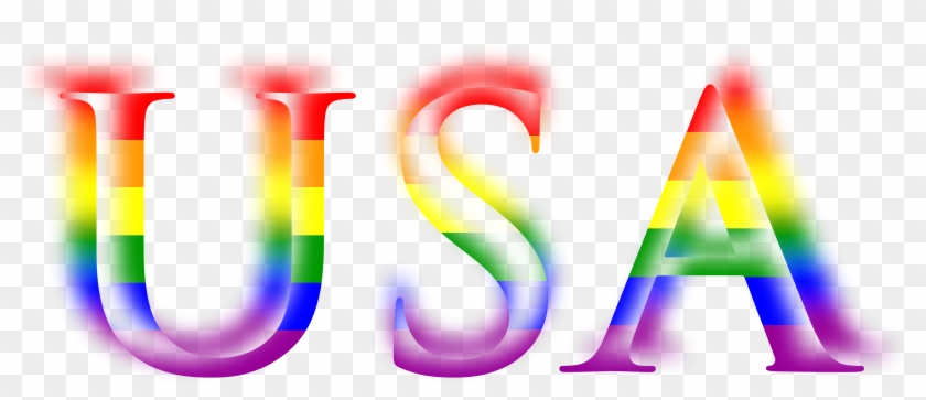 Usa Clipart Usa - Rainbow #171308